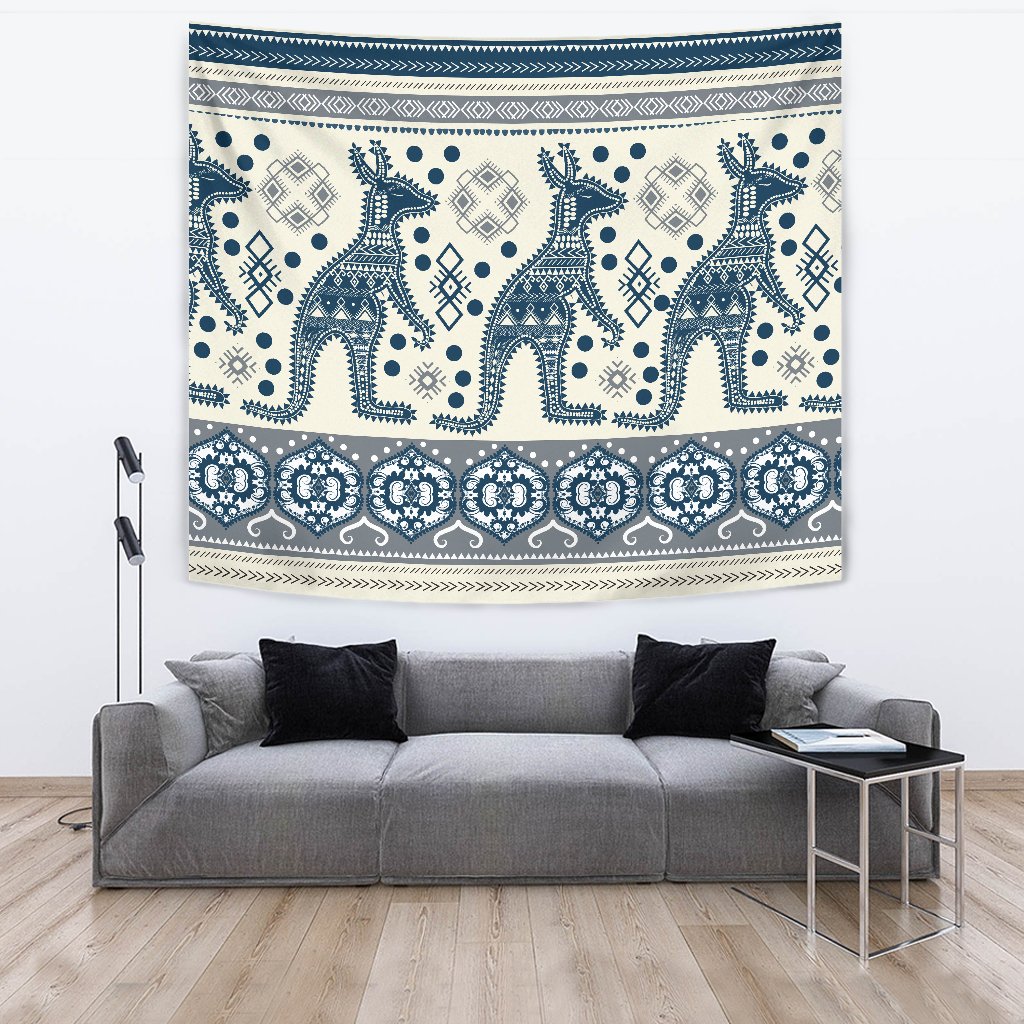 Tapestry - Aboriginal Dot Painting Tapestries Kangaroo - Vibe Hoodie Shop