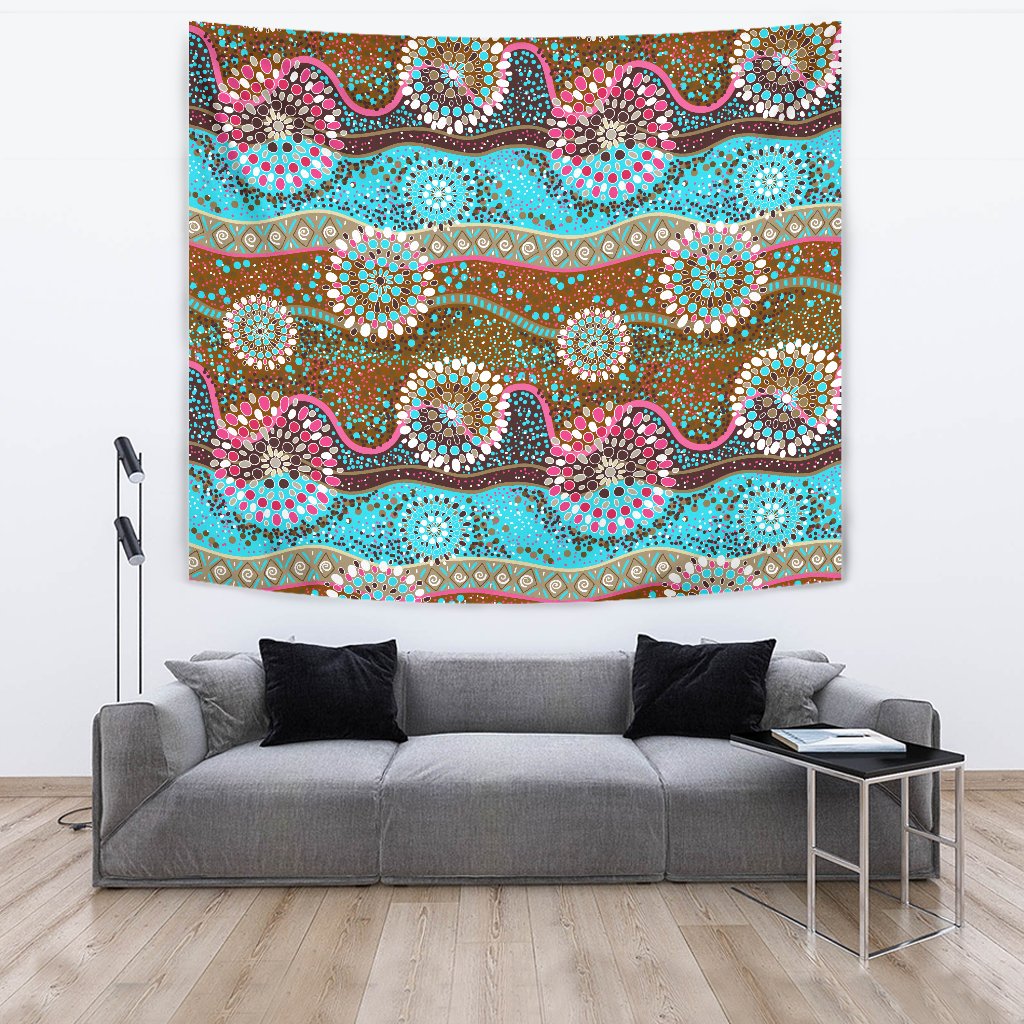 Tapestry - Aboriginal Dot Painting Tapestries Color - Vibe Hoodie Shop