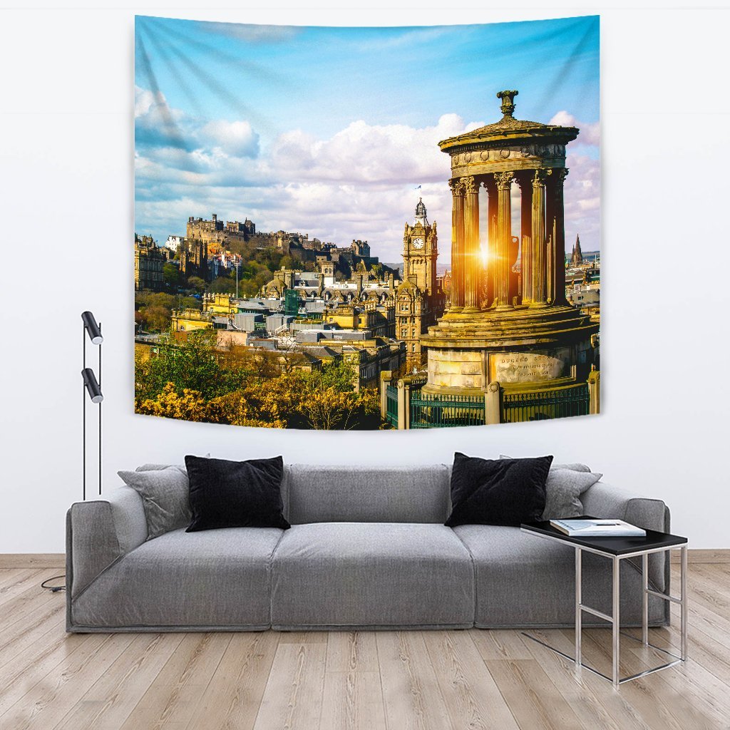 Scotland Dugald Stewart Monument Tapestry - Vibe Hoodie Shop