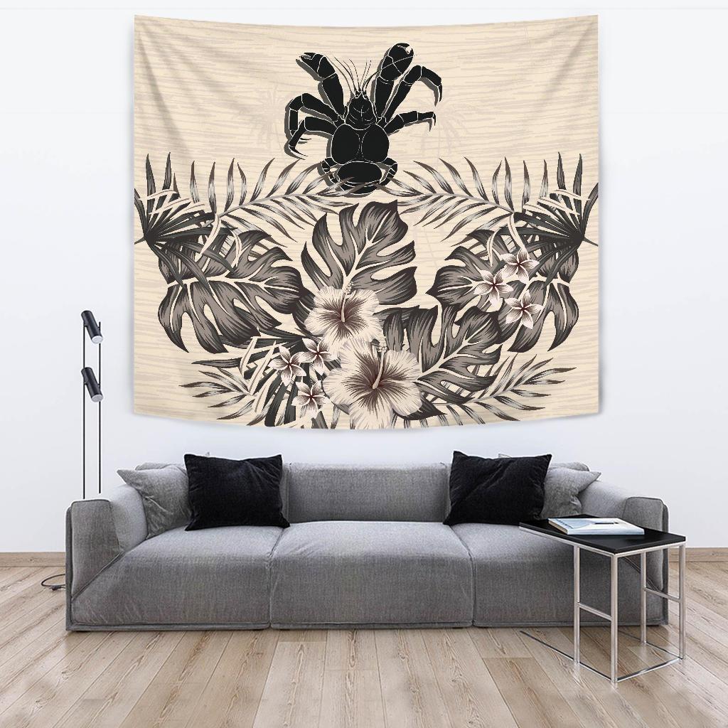 Niue Tapestry - The Beige Hibiscus - Vibe Hoodie Shop