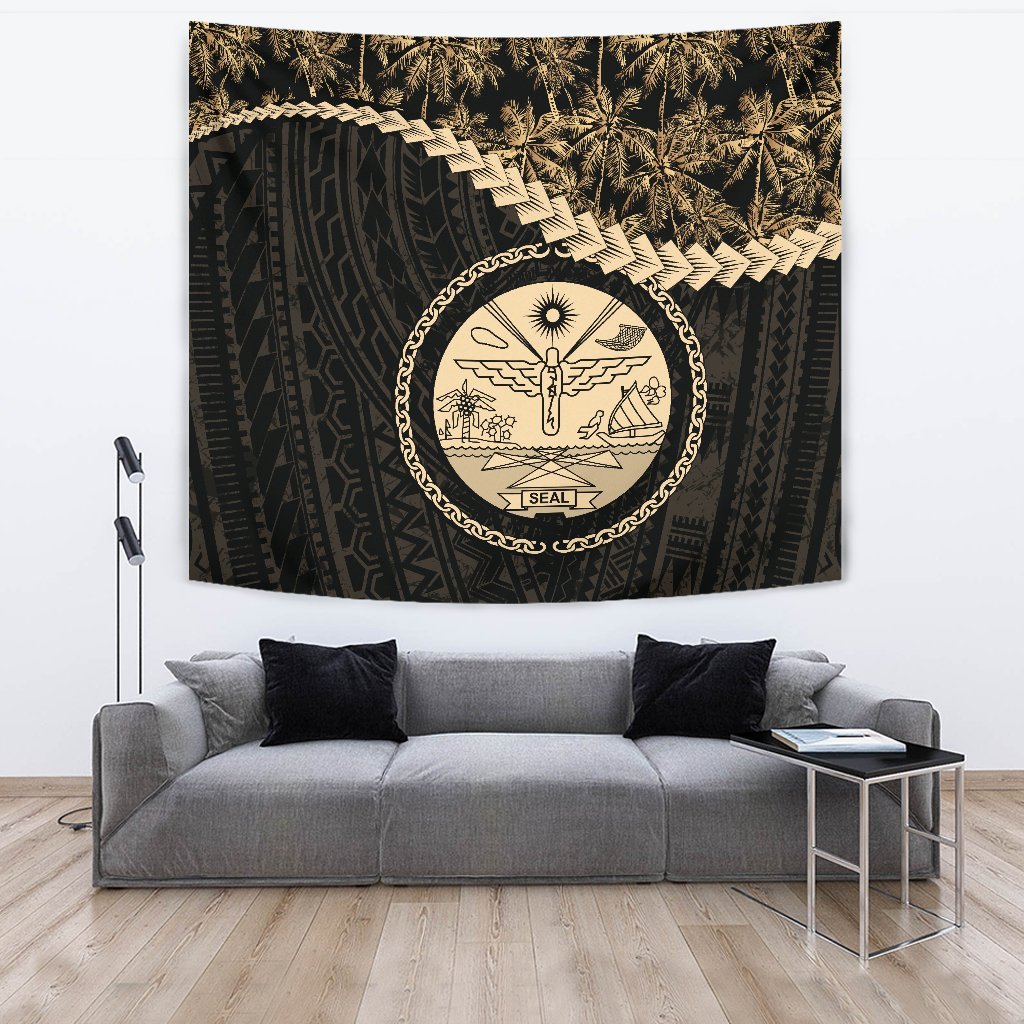 Marshall Islands Tapestry Coconut Golden - Vibe Hoodie Shop