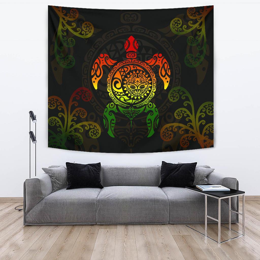 Maori Turtle Tapestry Rasta - Vibe Hoodie Shop