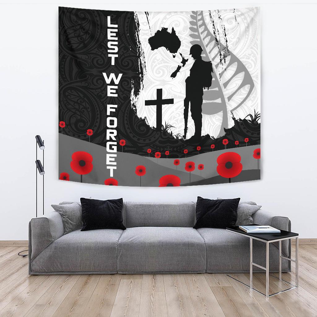 ANZAC Day Tapestry, New Zealand Australia Lest We Forget - Vibe Hoodie Shop