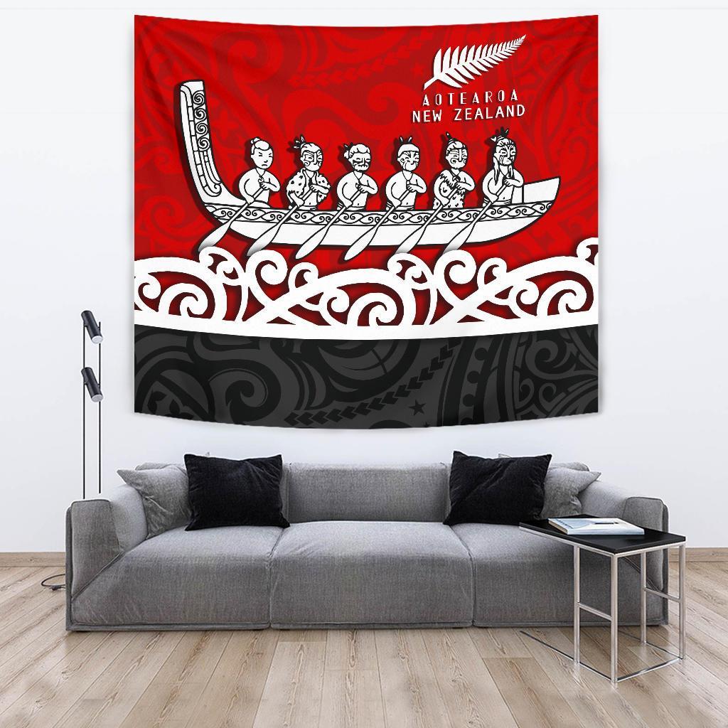 New Zealand Tapestry, Maori Waka - Vibe Hoodie Shop