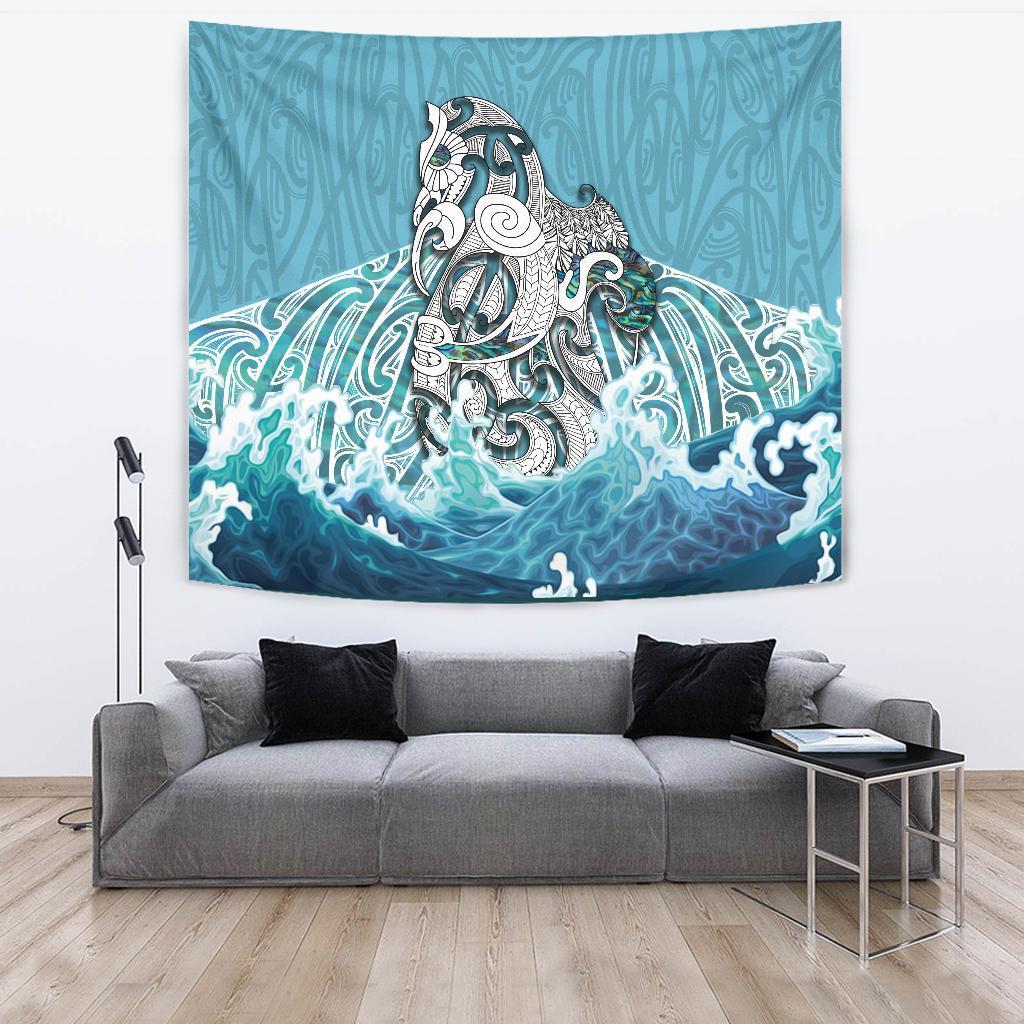 Maori Manaia The Blue Sea Tapestry - Vibe Hoodie Shop