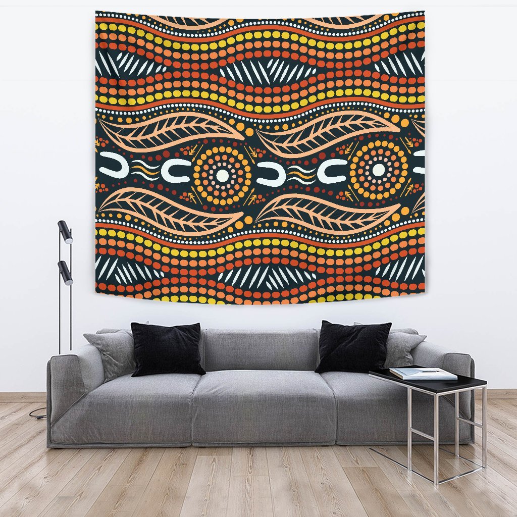 Aboriginal Tapestry, Indigenous Dot Painting - Vibe Hoodie Shop