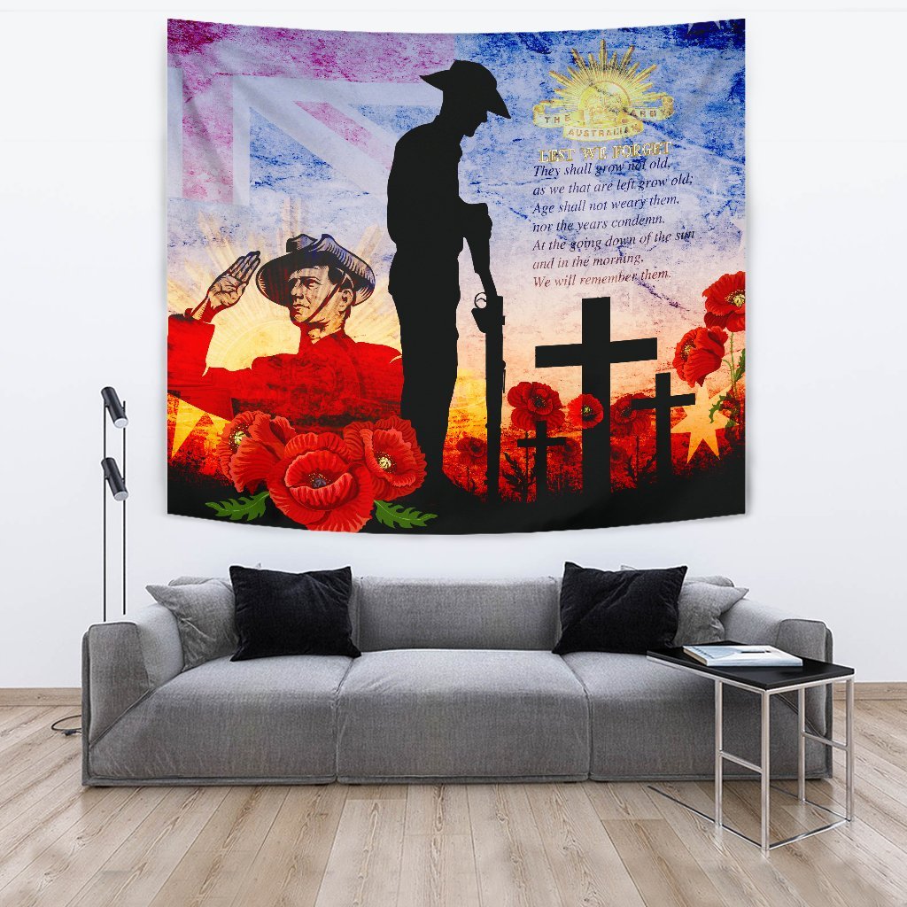 ANZAC Tapestry - ANZAC 2020 Lest We Forget The Australian Army - Vibe Hoodie Shop