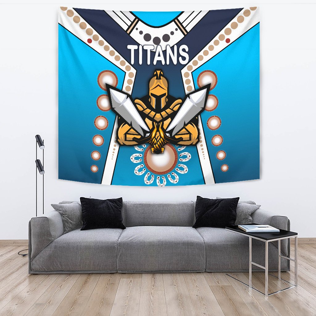 Gold Coast Tapestry Titans Gladiator Simple Indigenous - Vibe Hoodie Shop