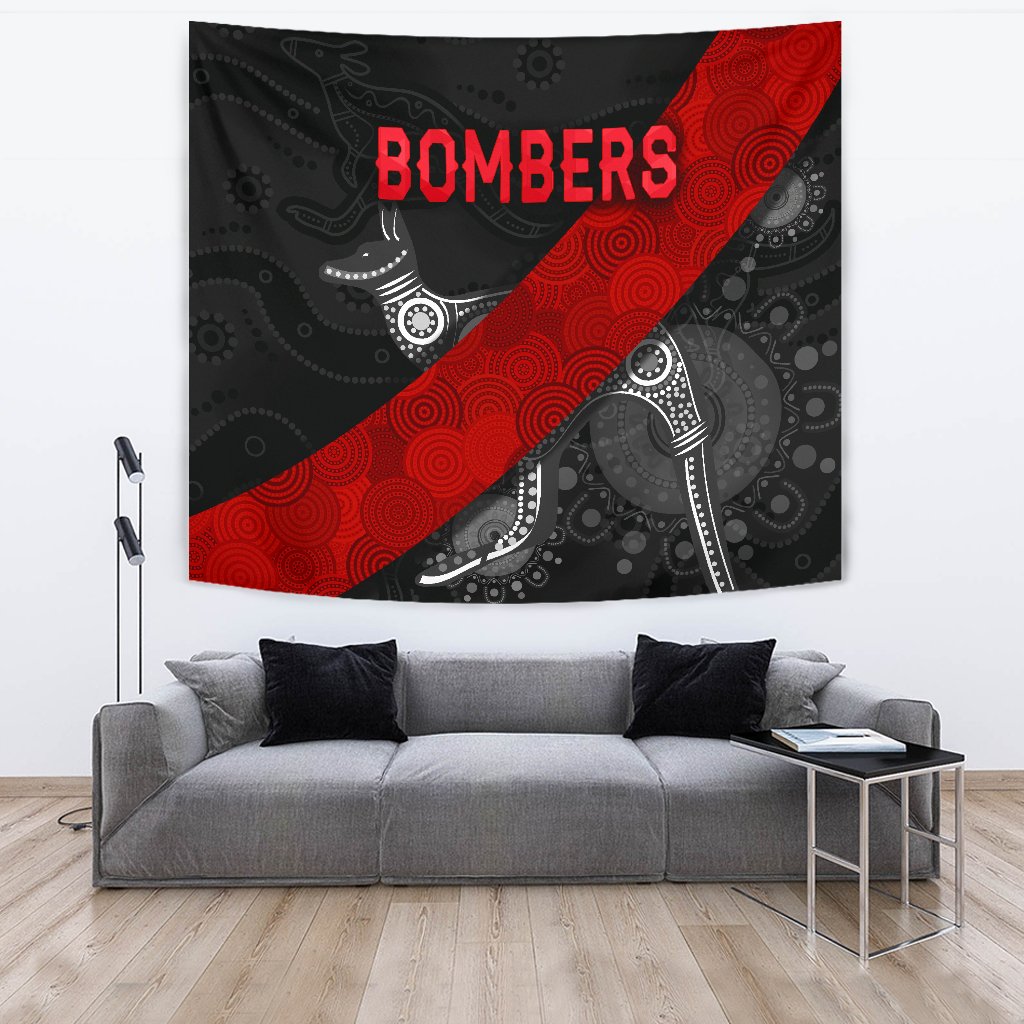 Essendon Tapestry Indigenous Bombers - Black - Vibe Hoodie Shop