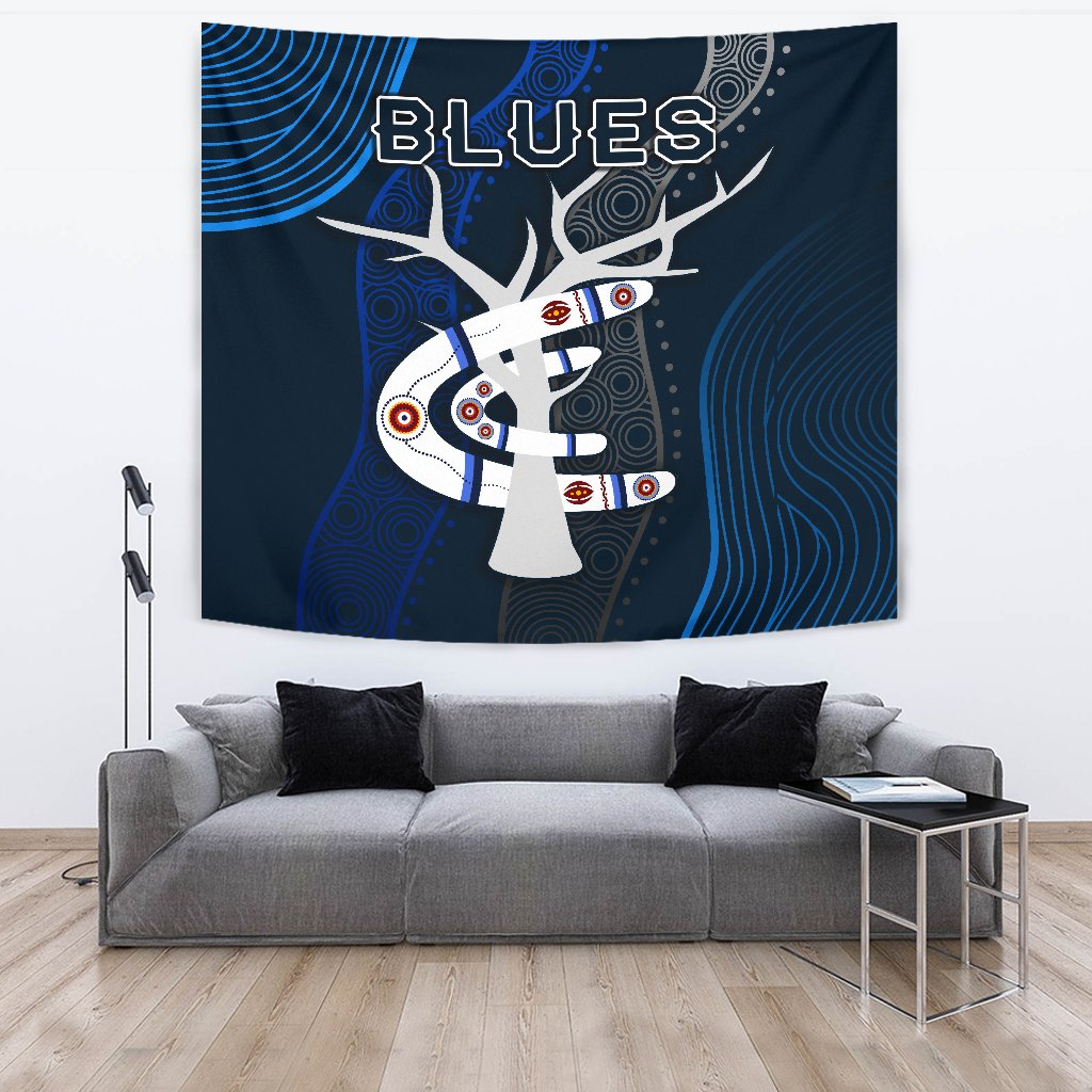 Carlton Tapestry Blues Free Style Indigenous - Vibe Hoodie Shop