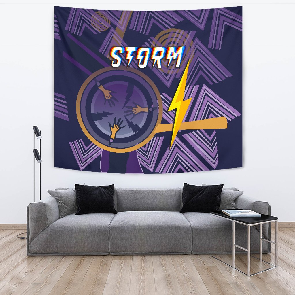 Melbourne Storm Tapestry Simple Indigenous - Purple - Vibe Hoodie Shop