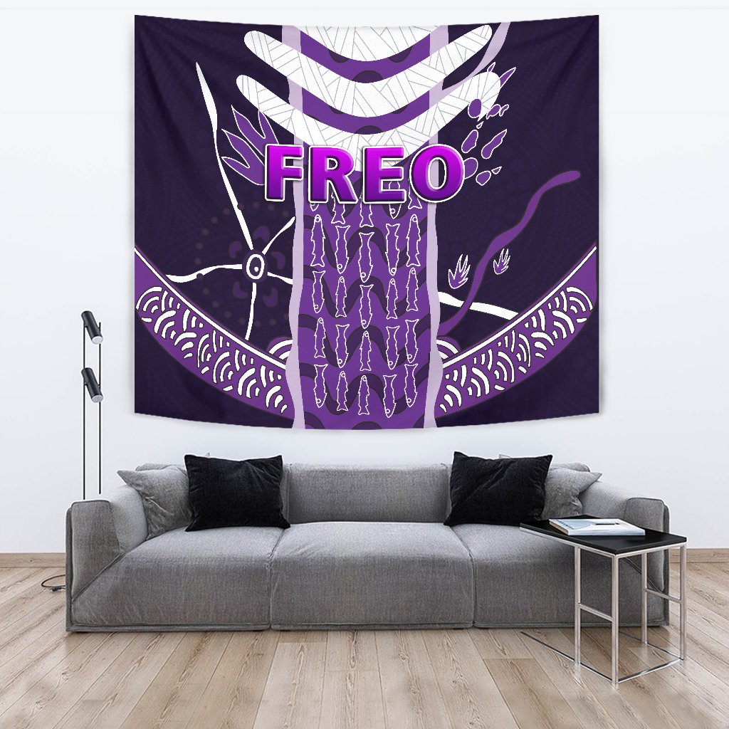 Fremantle Tapestry Dockers Simple Indigenous Freo - Vibe Hoodie Shop