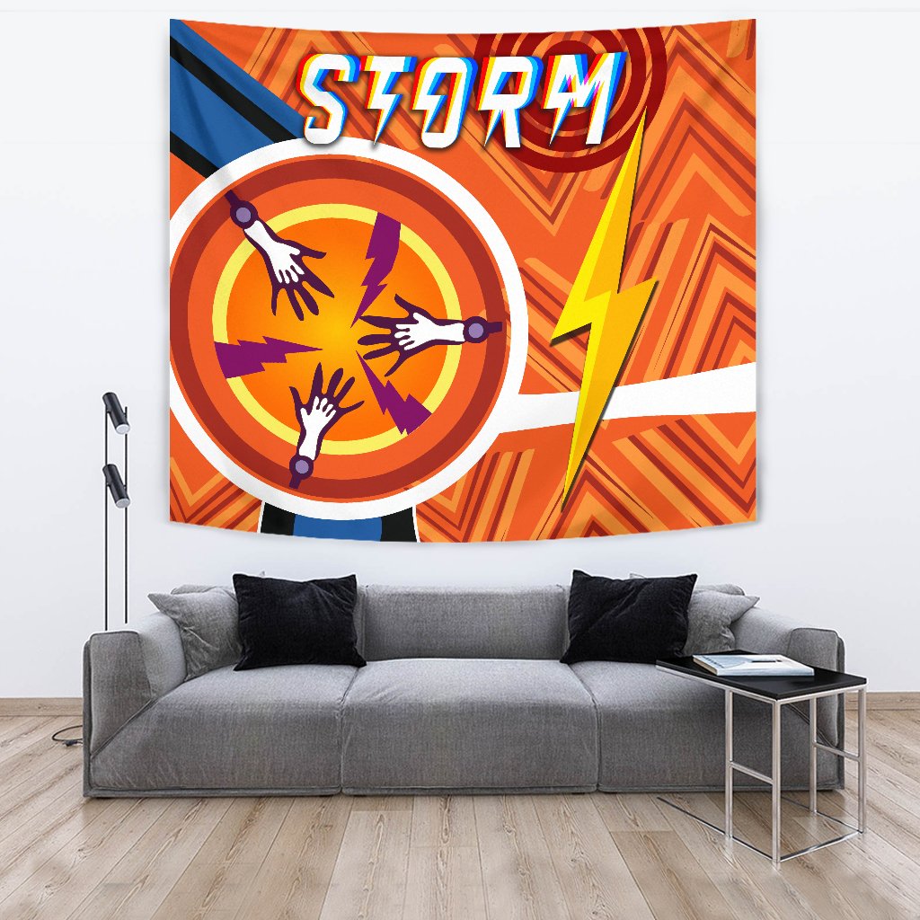 Melbourne Storm Tapestry Simple Indigenous - Orange - Vibe Hoodie Shop