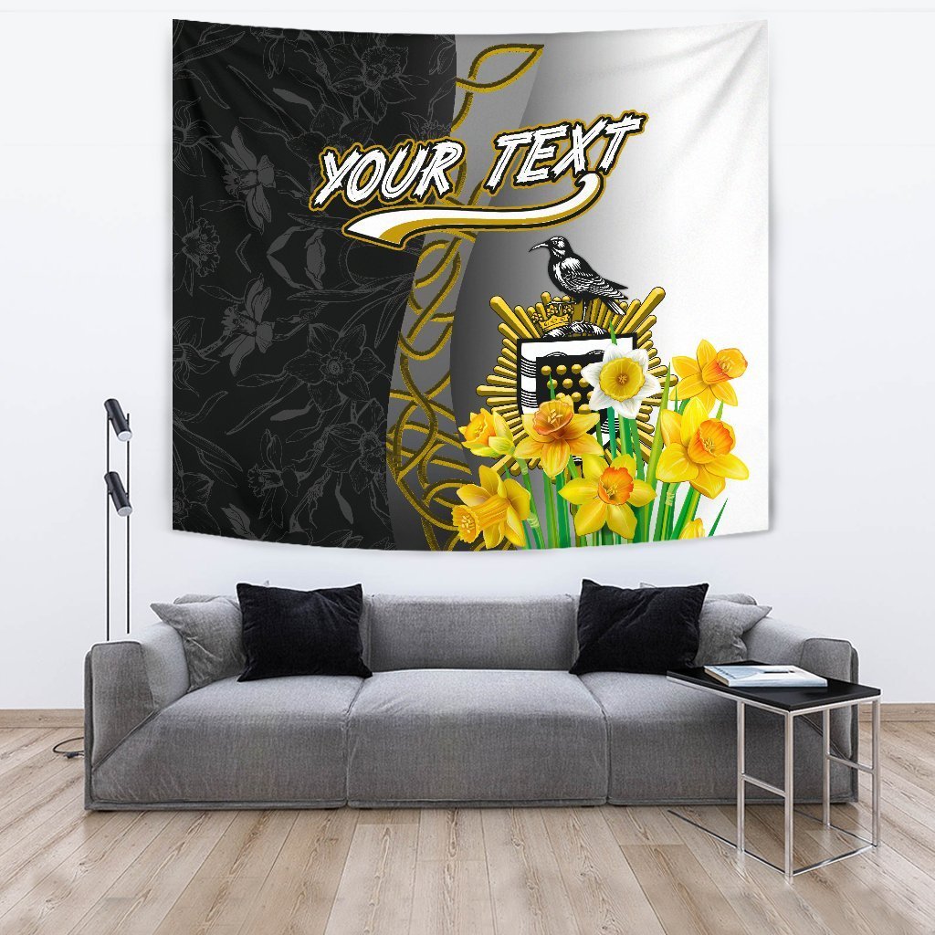 Cornwall Celtic Custom Personalised Tapestry - Daffodil With Seal - Vibe Hoodie Shop