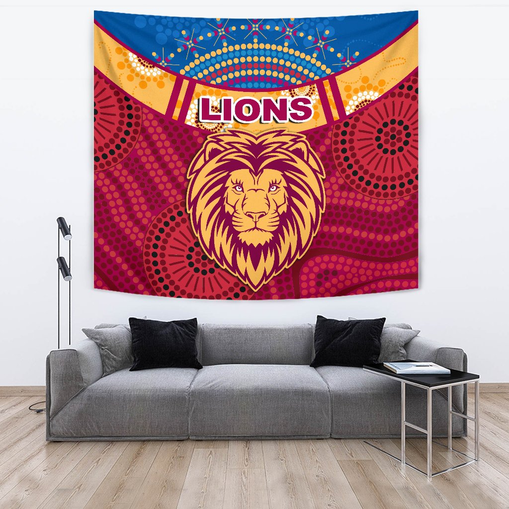 Brisbane Indigenous Tapestry Proud Lions - Vibe Hoodie Shop