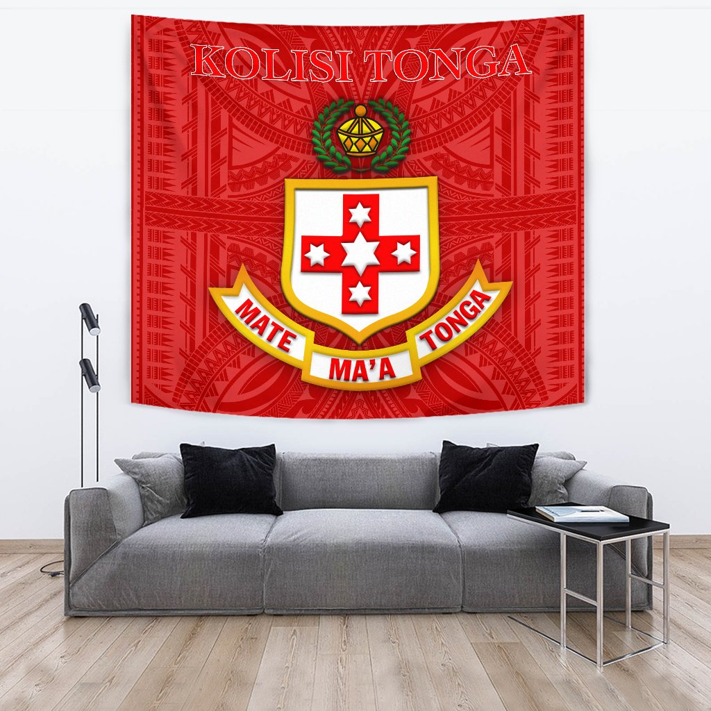 Kolisi Tonga Tapestry Mate Ma'a Tonga Unique Rugby Style - Vibe Hoodie Shop