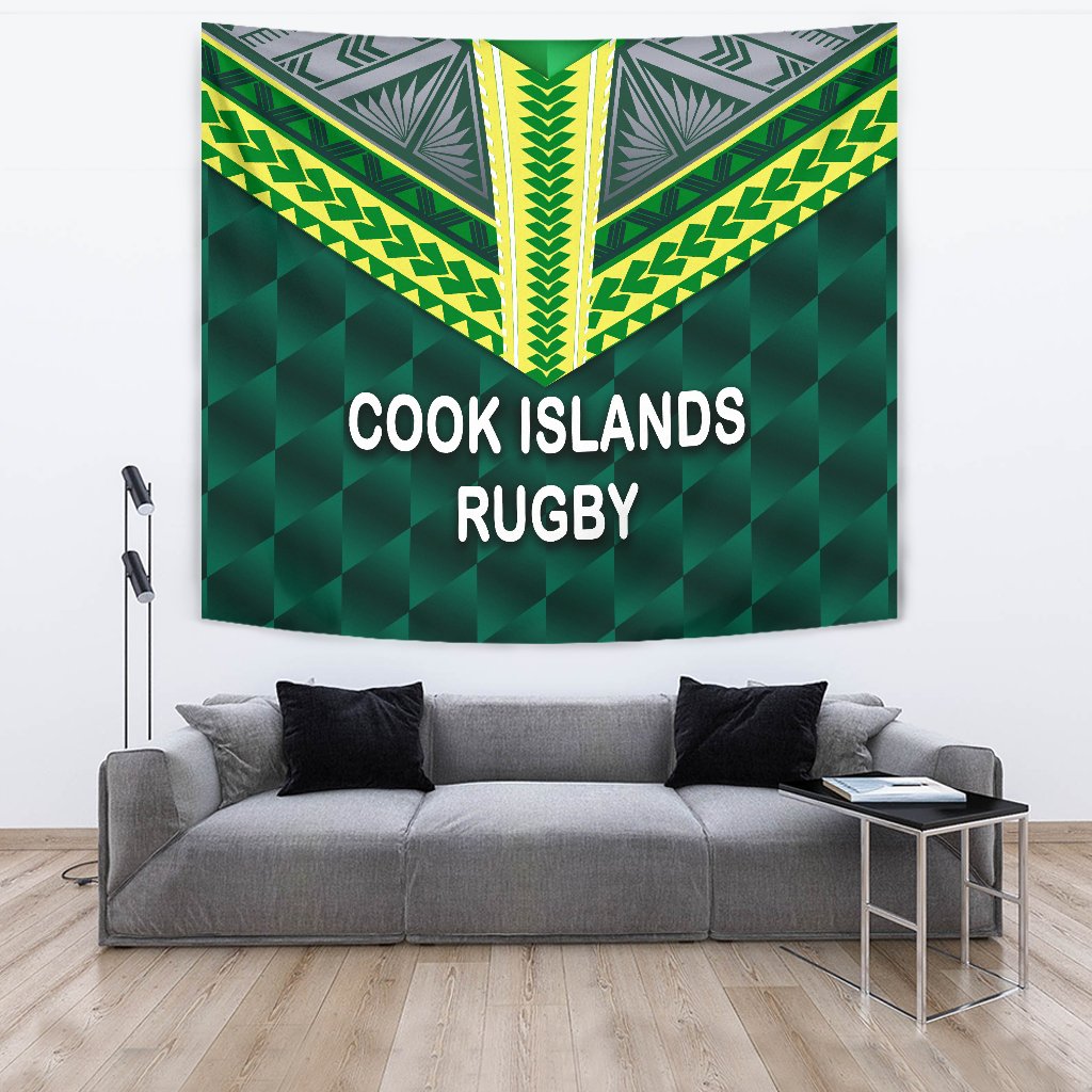 Cook Islands Rugby Tapestry - Vibe Hoodie Shop