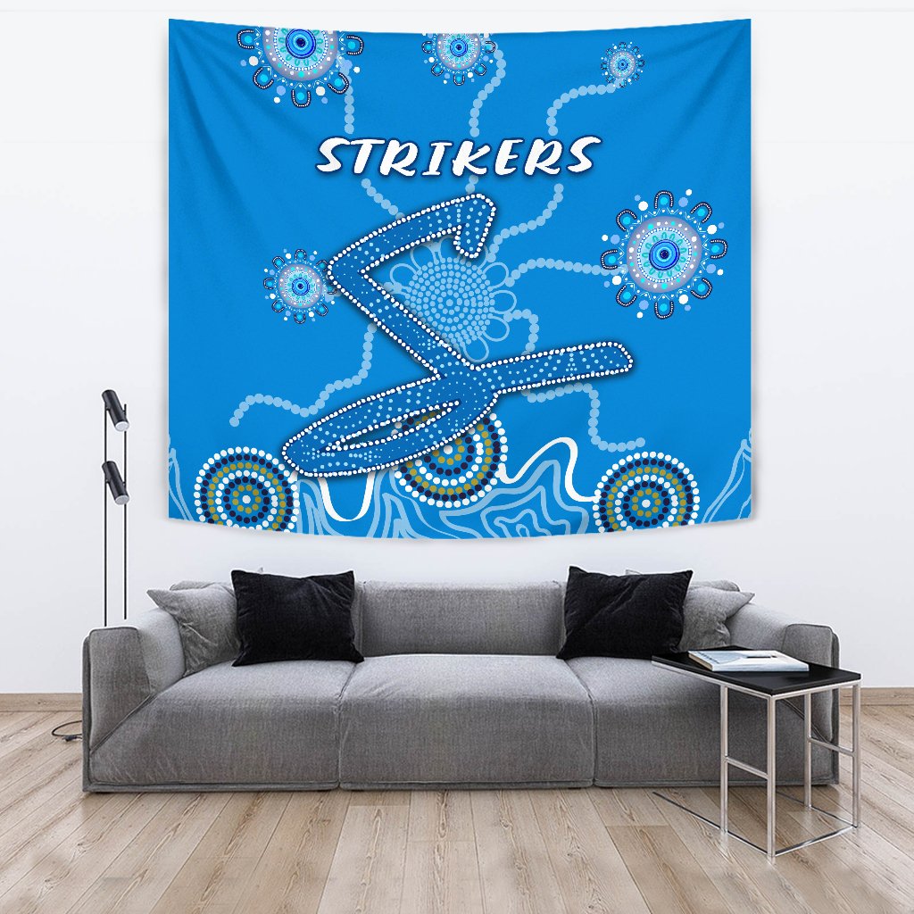 Adelaide Strikers Tapestry Indigenous Blue Energy - Vibe Hoodie Shop