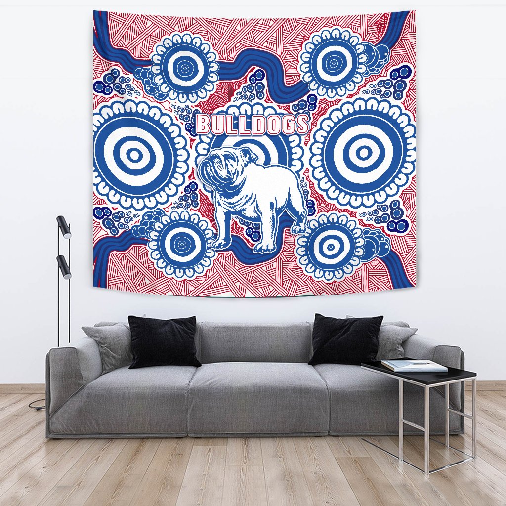 Western Tapestry Bulldogs Simple Indigenous - Vibe Hoodie Shop