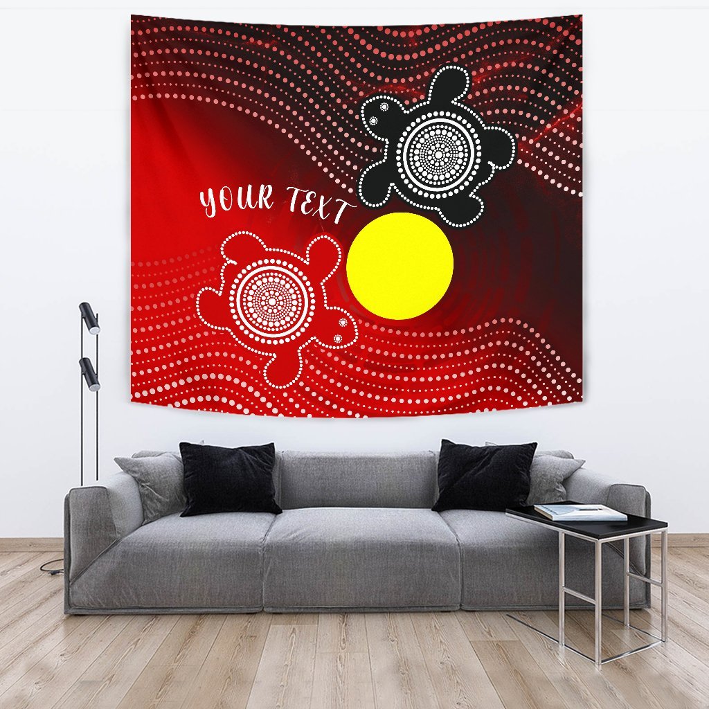 Custom Aboriginal Tapestry - Indigenous Circle Dot Painting Style - - Vibe Hoodie Shop