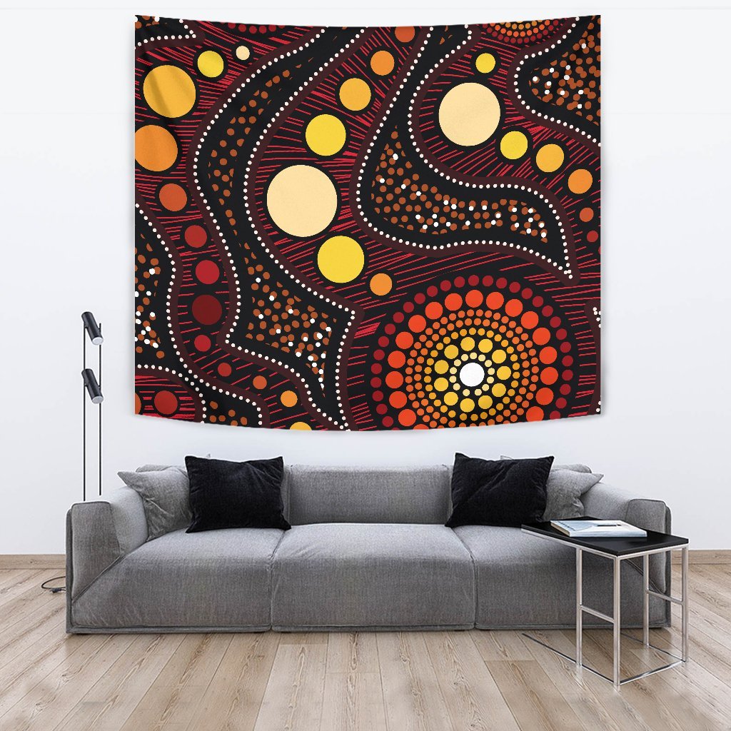 Aboriginal Tapestry - Aboriginal Art Ver01 - Vibe Hoodie Shop