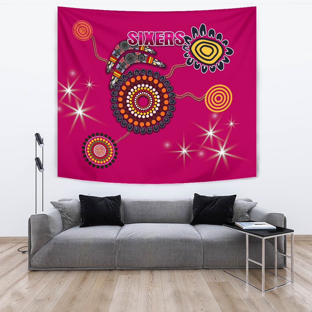 Sydney Tapestry Sixers Indigenous - Magenta - Vibe Hoodie Shop