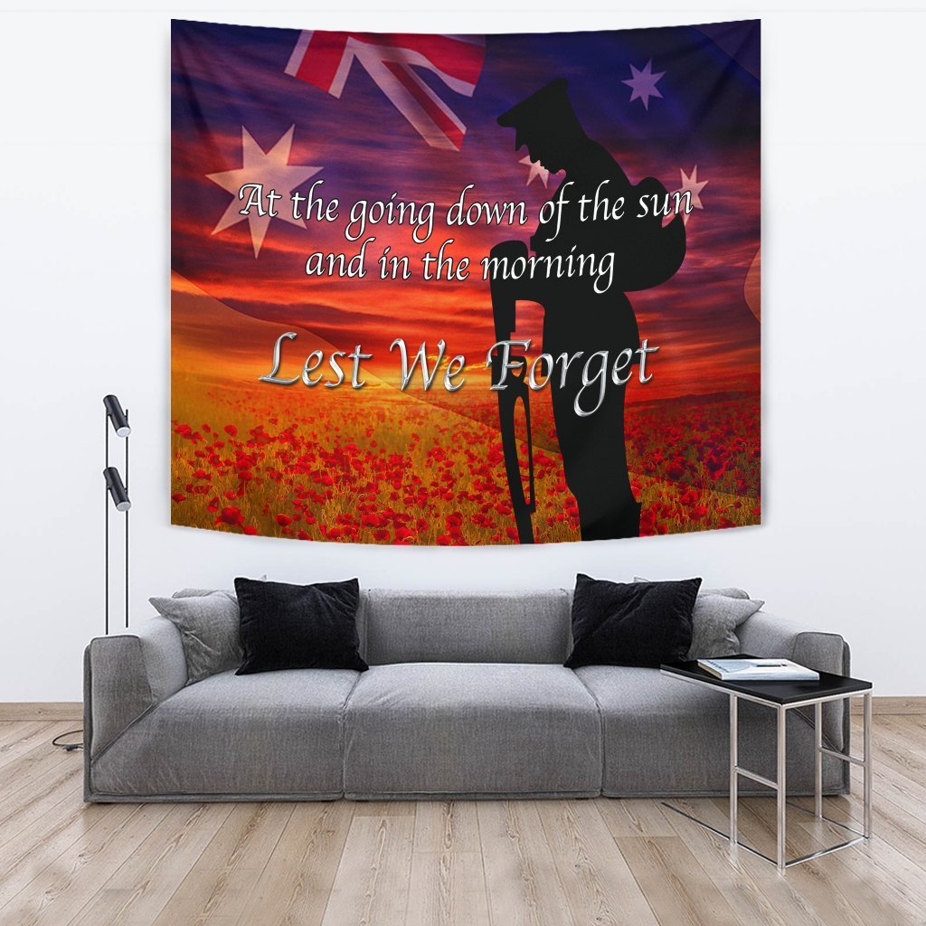 ANZAC Day 2021 Tapestry - Lest We Forget Ver02 - Vibe Hoodie Shop