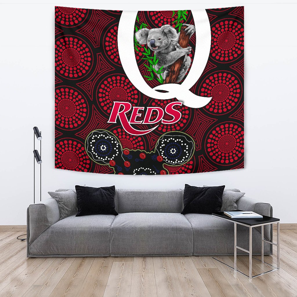 Queensland Tapestry Reds Rugby - Koala - Vibe Hoodie Shop