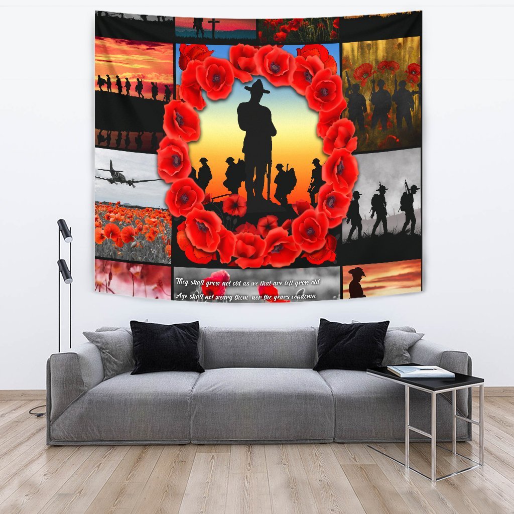 ANZAC Tapestry - Always Remember Australia's Soldiers - Vibe Hoodie Shop