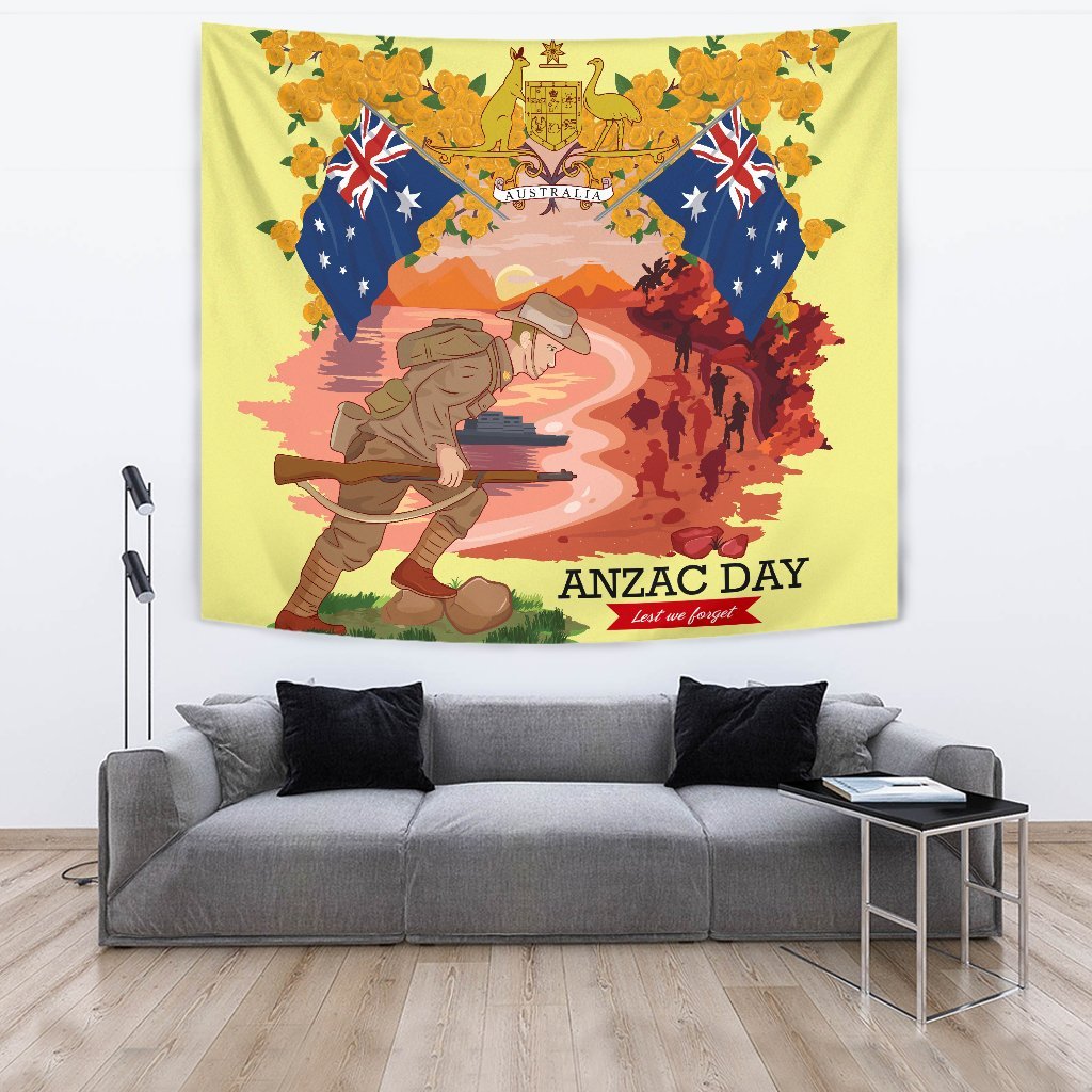 Australia Tapestry - Lest We Forget - Vibe Hoodie Shop