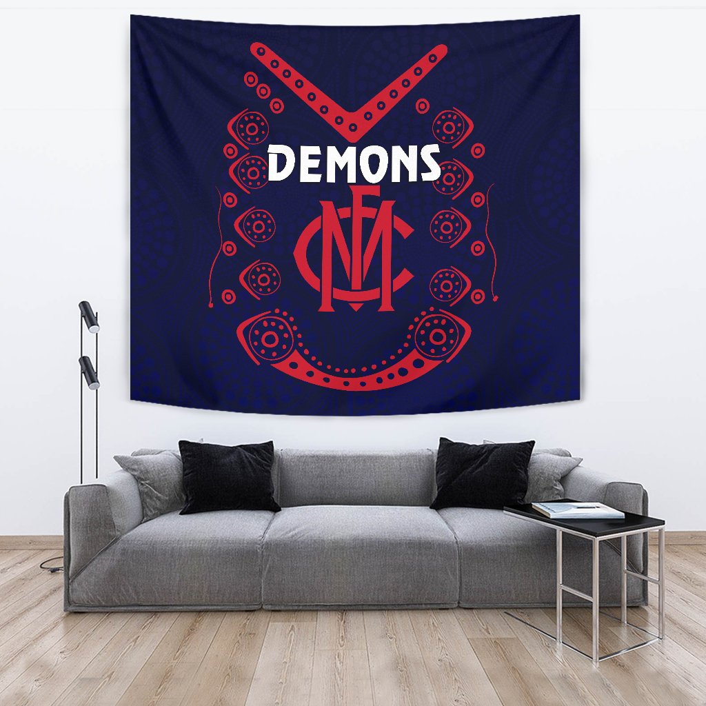 Melbourne Demons Indigenous Tapestry Football - Vibe Hoodie Shop