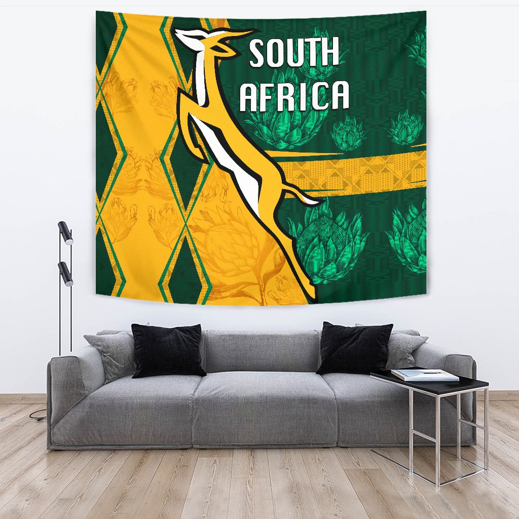 South Africa Tapestry Springboks Rugby Be Fancy - Vibe Hoodie Shop