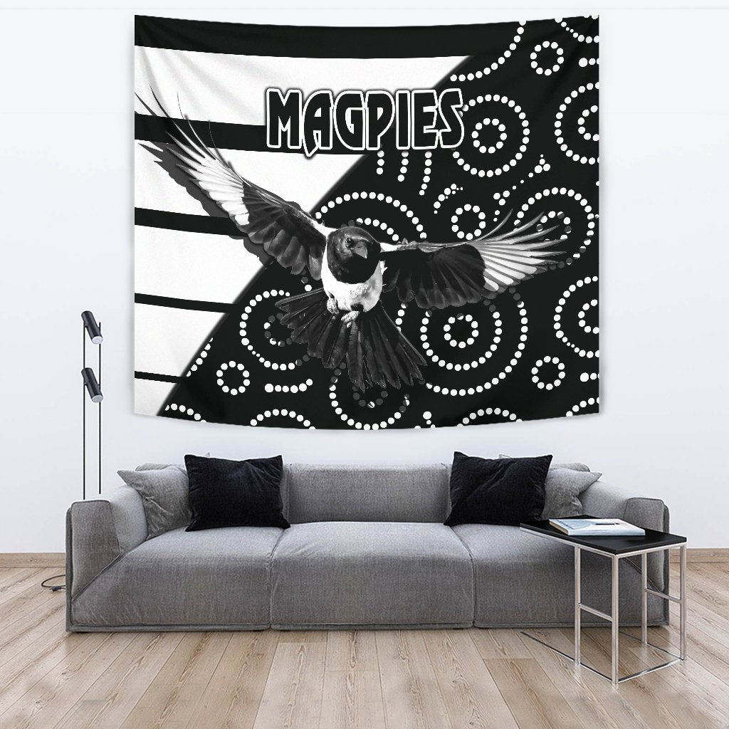 Western Suburbs Magpies Tapestry Simple Indigenous - Vibe Hoodie Shop