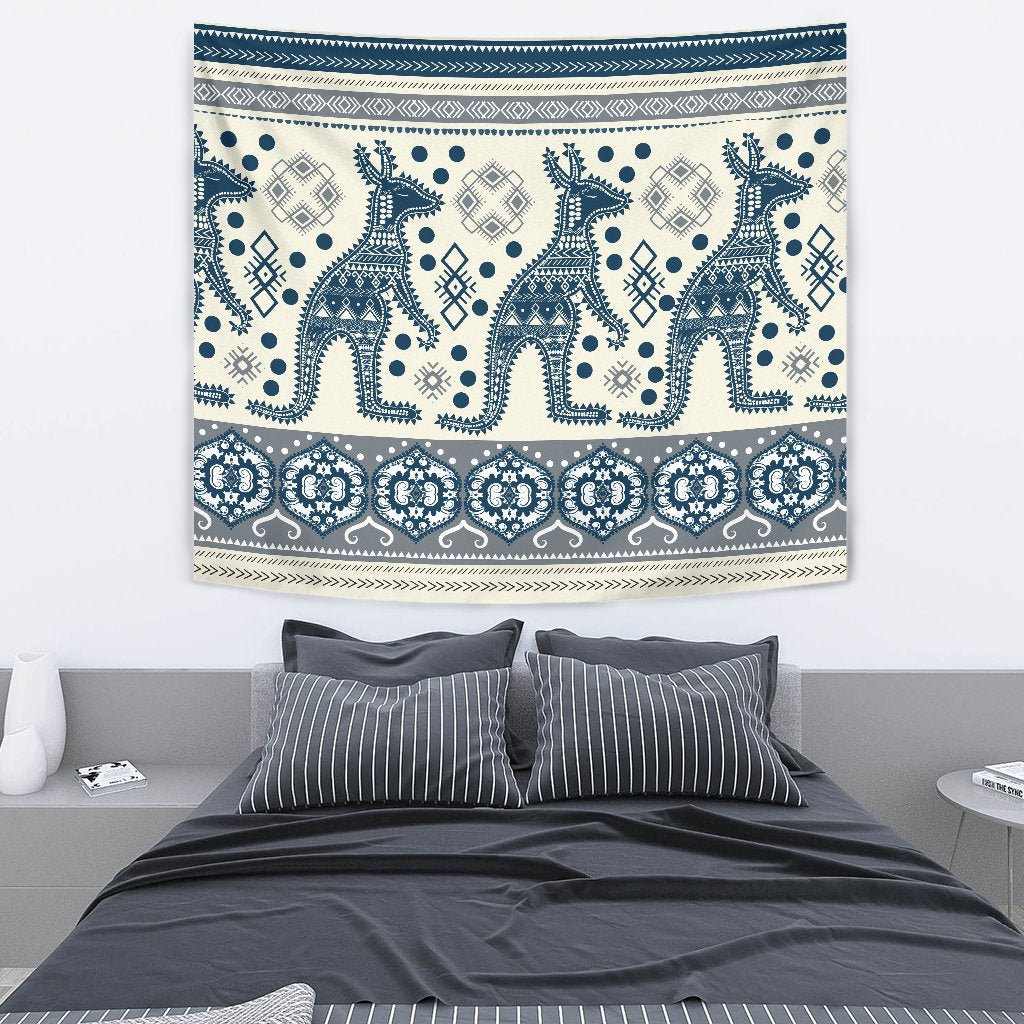 Tapestry - Aboriginal Dot Painting Tapestries Kangaroo - Vibe Hoodie Shop