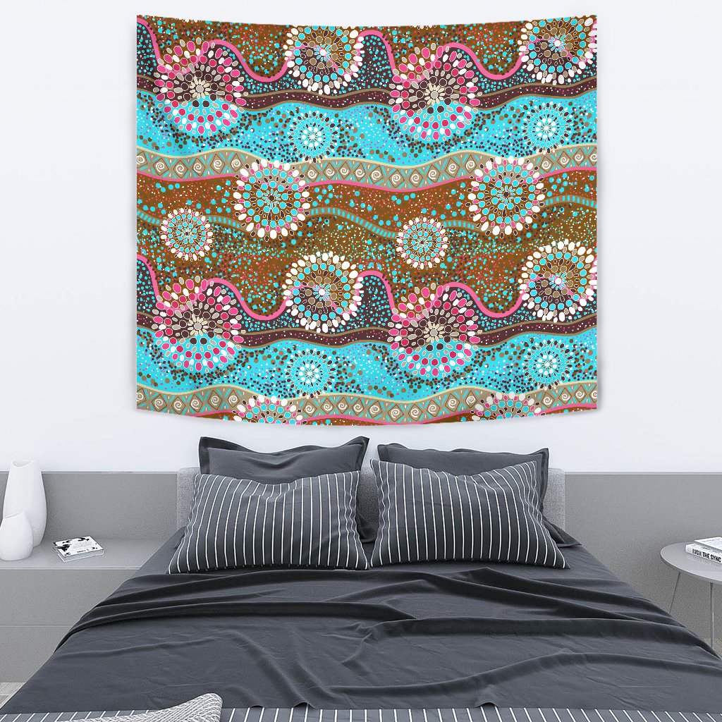 Tapestry - Aboriginal Dot Painting Tapestries Color - Vibe Hoodie Shop