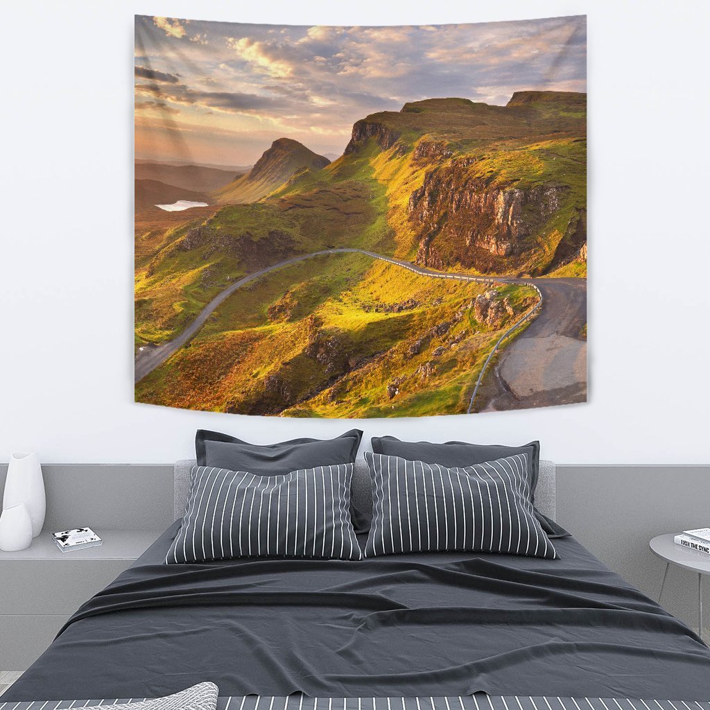 Scotland Sunrise Quiraing on the Isle of Skye Tapestry - Vibe Hoodie Shop