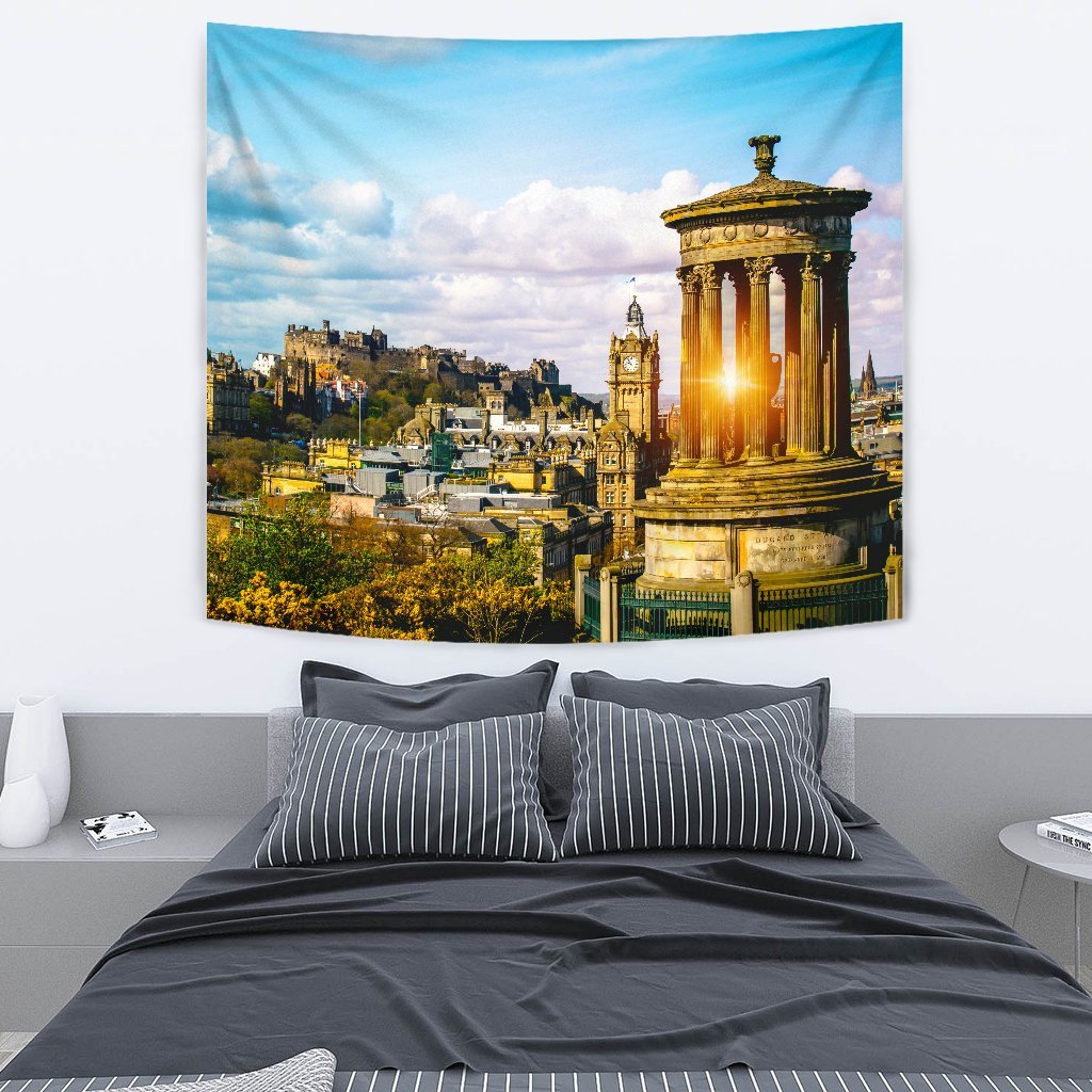 Scotland Dugald Stewart Monument Tapestry - Vibe Hoodie Shop