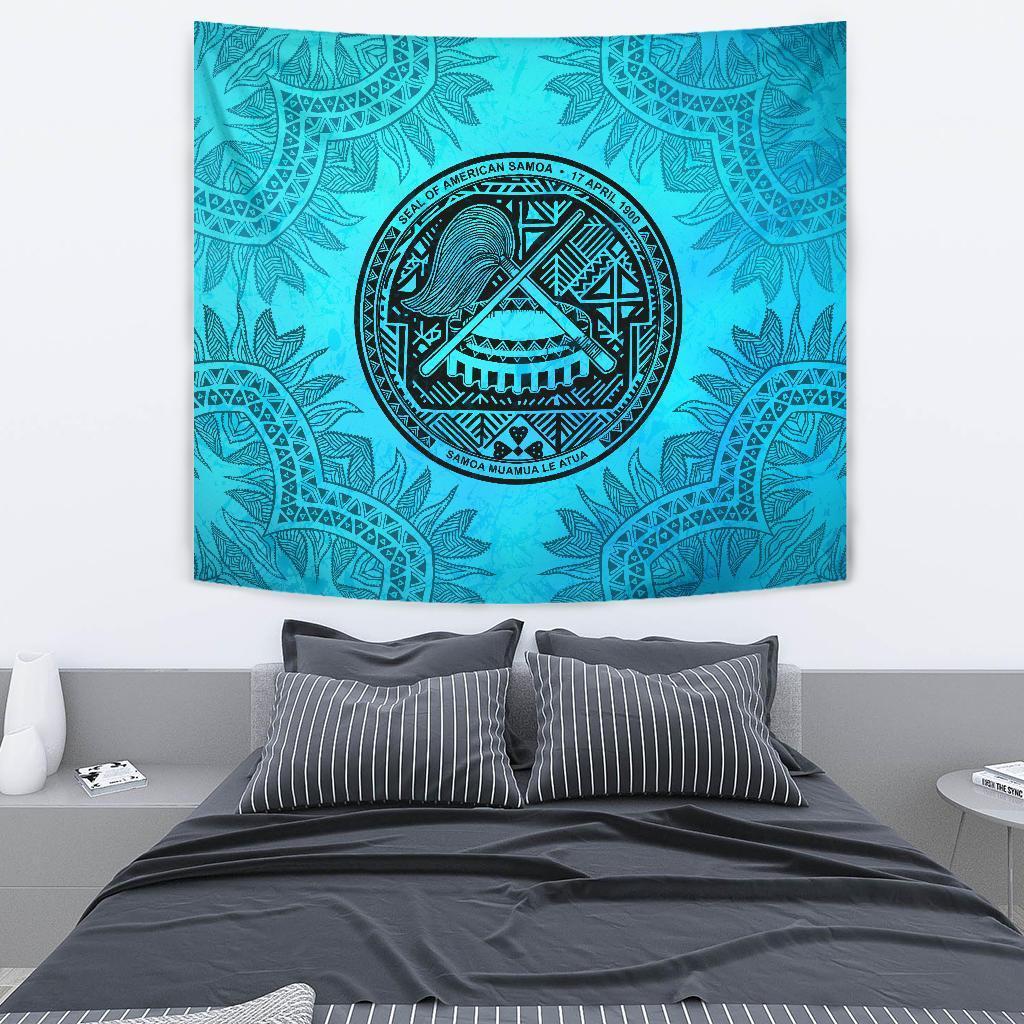 American Samoa Tapestry Turquoise - Vibe Hoodie Shop