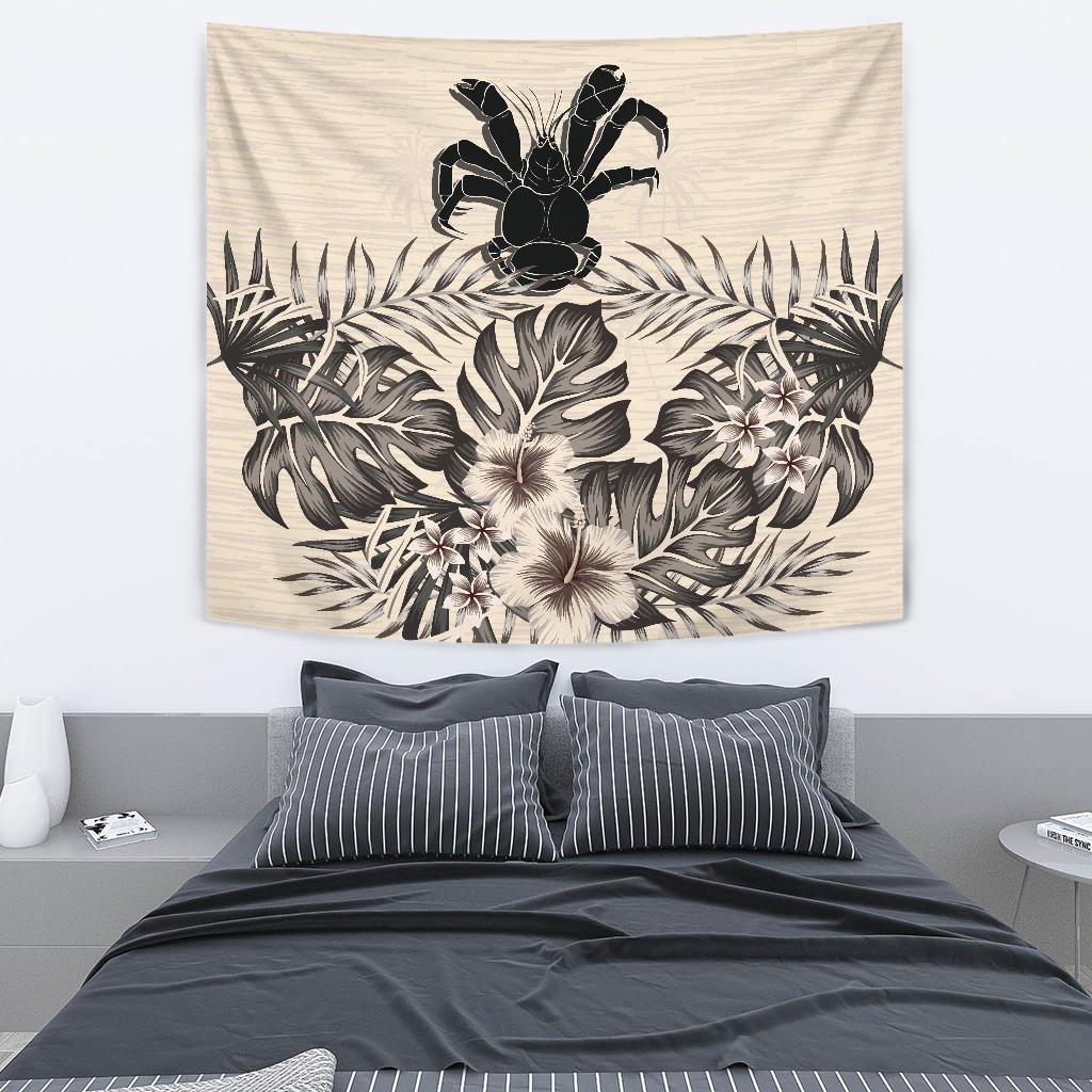 Niue Tapestry - The Beige Hibiscus - Vibe Hoodie Shop