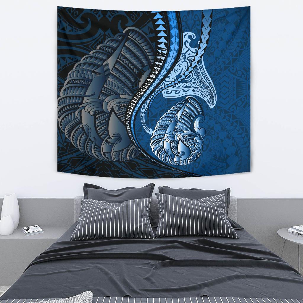 Fish Hook Polynesian Tapestry Manta Polynesian - Vibe Hoodie Shop