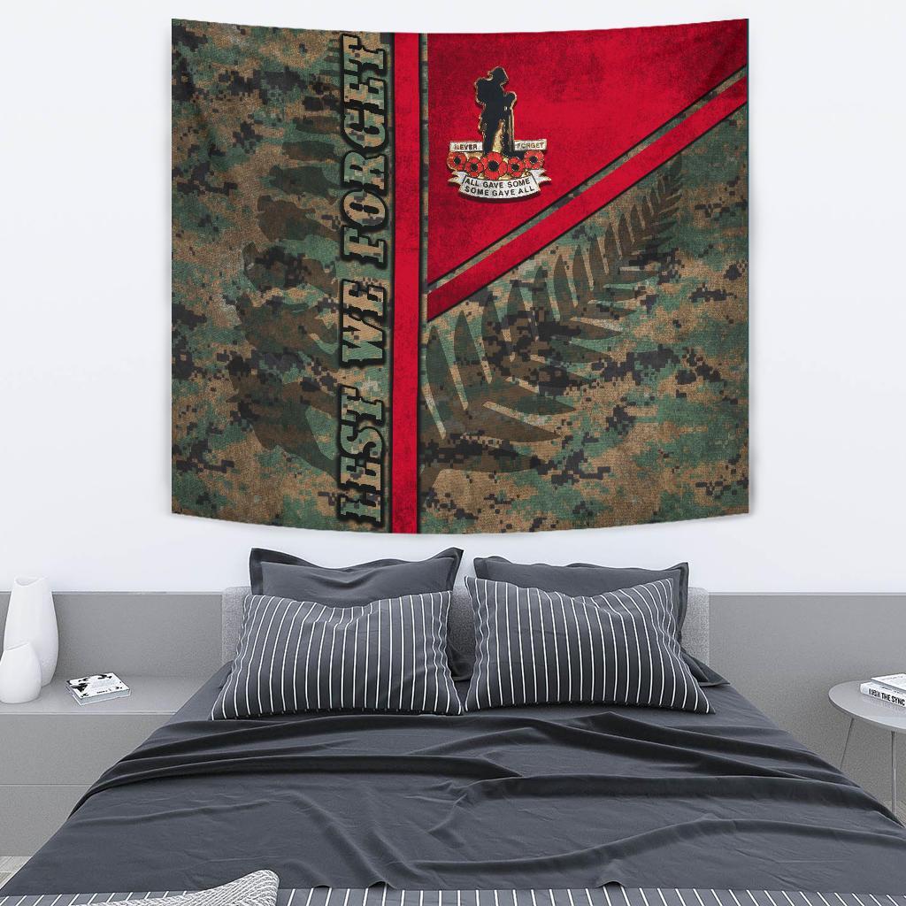 ANZAC New Zealand Tapestry Lest We Forget Camo - Road to Peace - Vibe Hoodie Shop