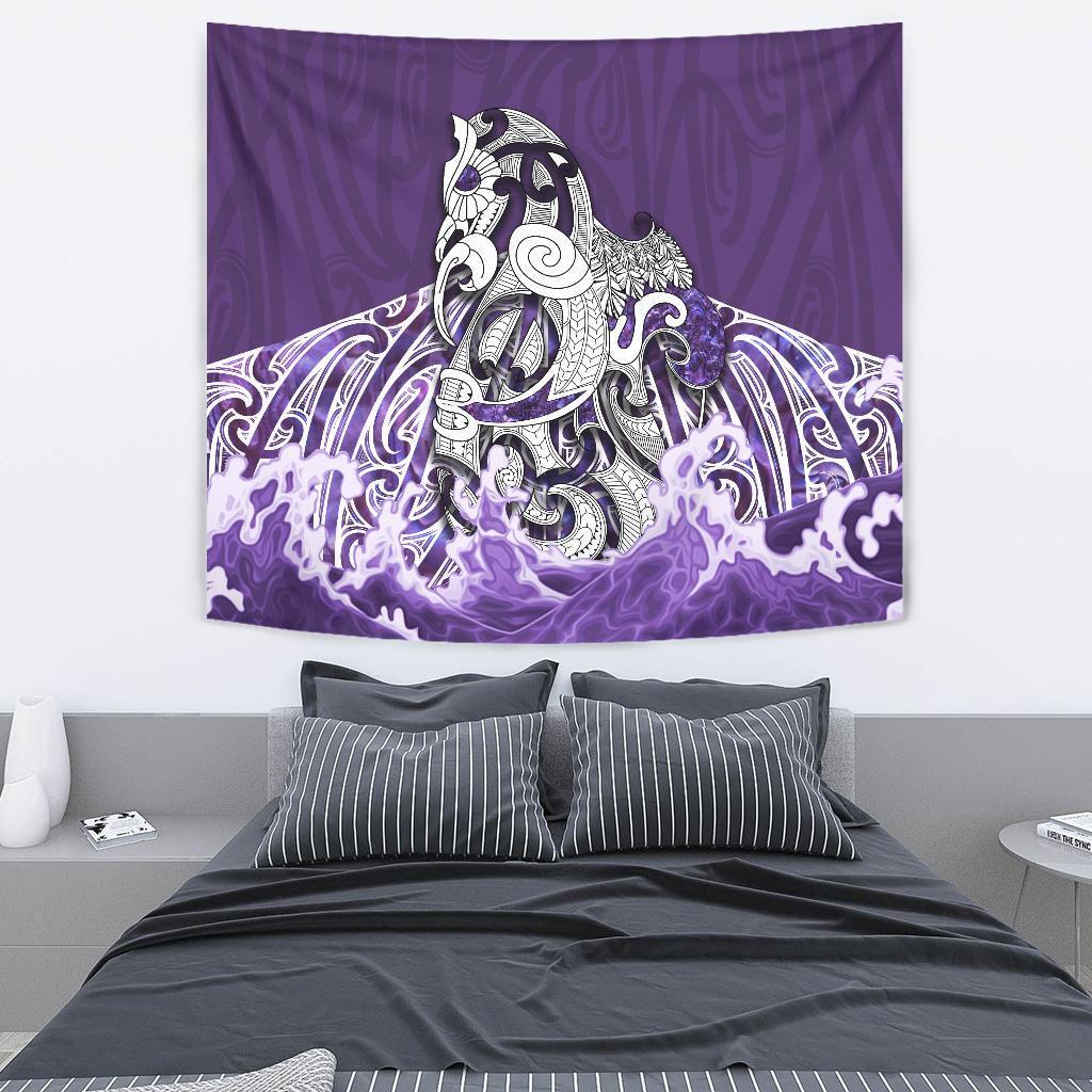 Maori Manaia The Blue Sea Tapestry, Purple - Vibe Hoodie Shop