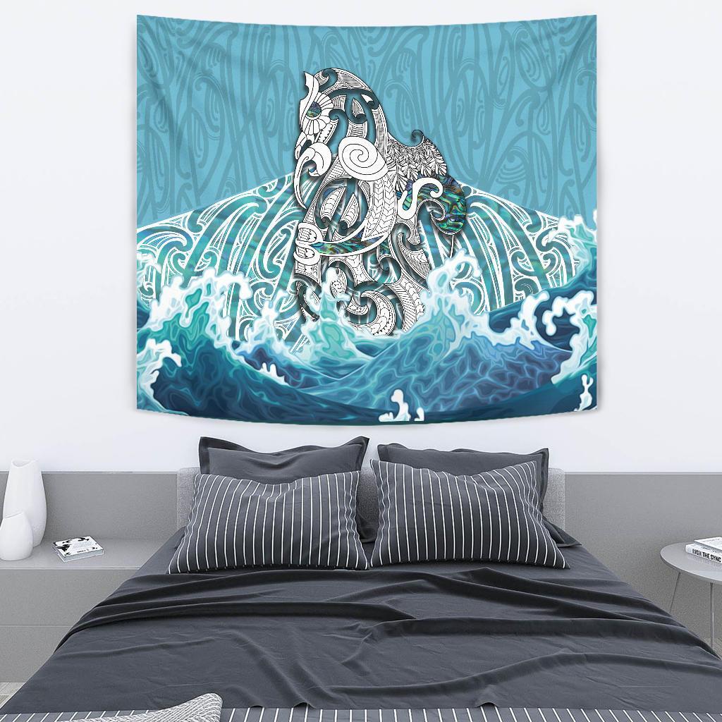 Maori Manaia The Blue Sea Tapestry - Vibe Hoodie Shop