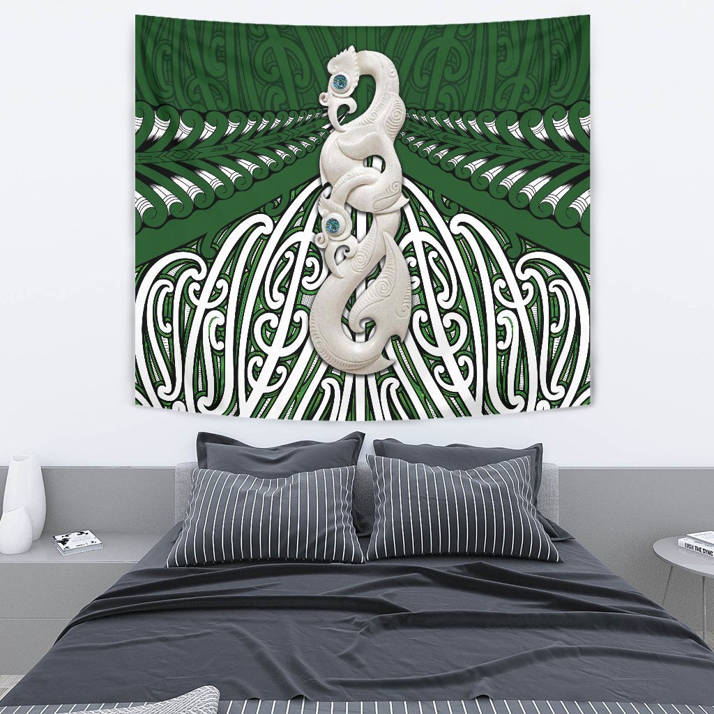 Maori Moko Tattoo Tapestry, Manaia Pounamu - Vibe Hoodie Shop