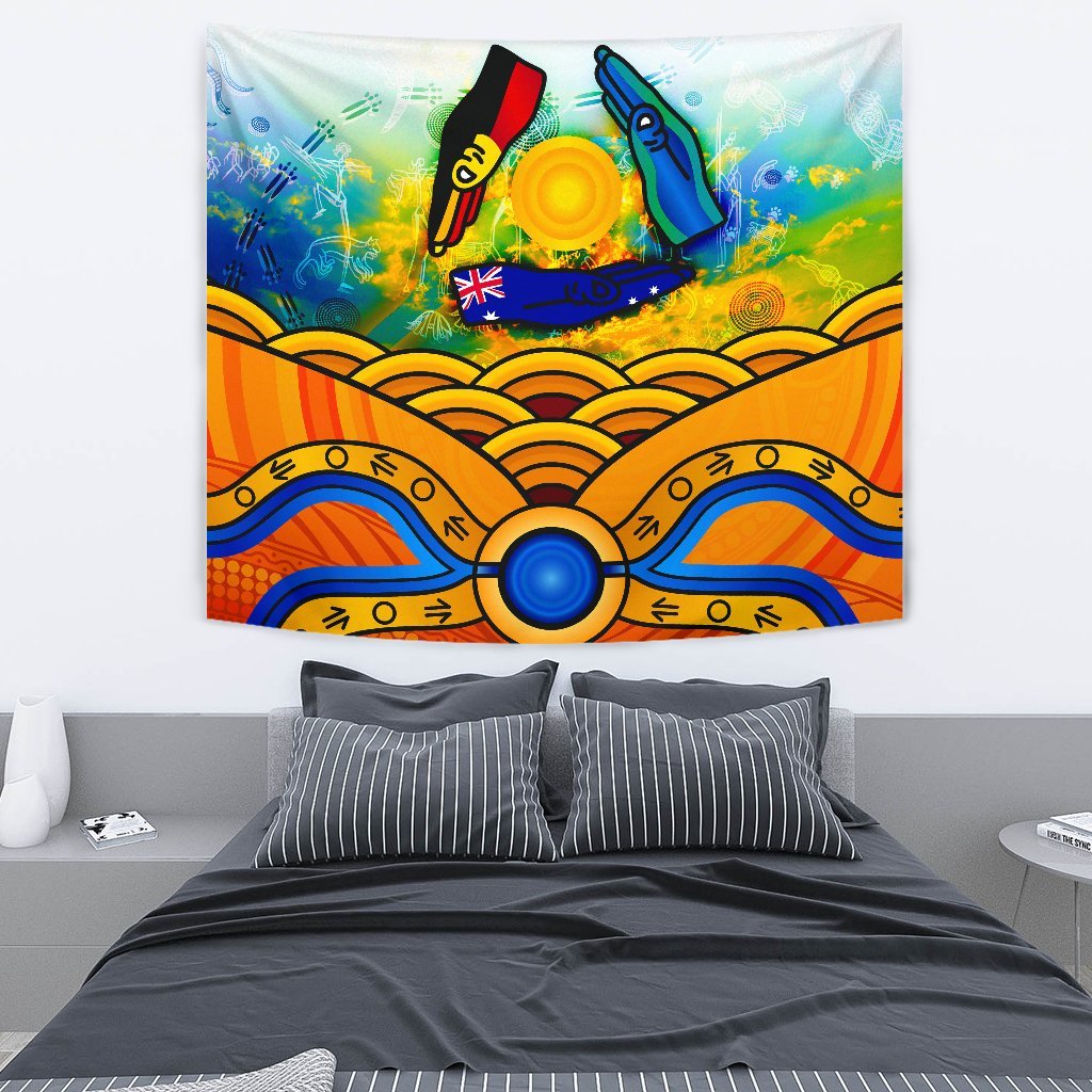 Aboriginal Tapestry - Australia Kangaroo NAIDOC Week 2020 - Vibe Hoodie Shop