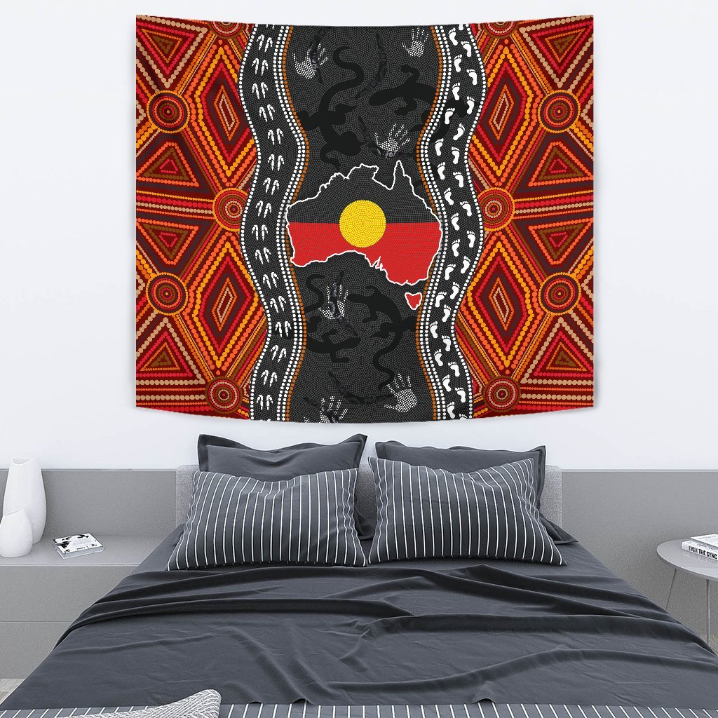 Aboriginal Tapestry - Australia Indigenous Map - Vibe Hoodie Shop