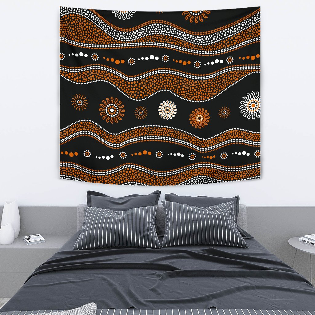 Aboriginal Tapestry - Aboriginal Patterns Ver15 - Vibe Hoodie Shop