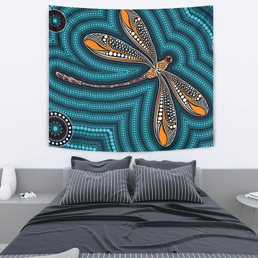 Aboriginal Tapestry, Indigenous Dragonfly - Vibe Hoodie Shop