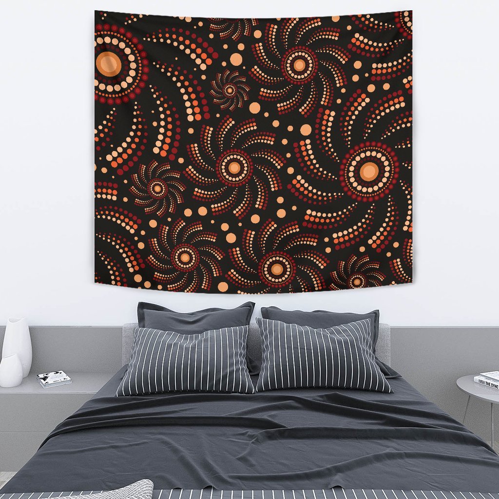 Aboriginal Tapestry, Aboriginal Circle Dot Painting Patterns - Vibe Hoodie Shop