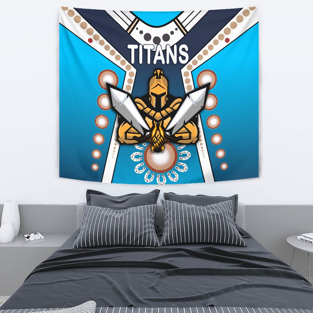 Gold Coast Tapestry Titans Gladiator Simple Indigenous - Vibe Hoodie Shop